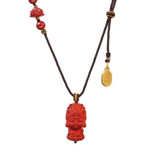 普贤菩萨朱砂吊坠本命佛太岁化2026护身符文殊虚空藏女马年本命年