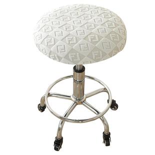 圆凳子套罩吧台美容院转椅通用布座套全包椅子板凳圆形小坐垫