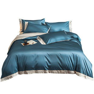 冬冬宝100S双丝光色提花纯棉四件套床单被套1.5/1.8米床上用品