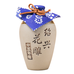 正宗绍兴黄酒十五年陈酿500ml坛装半干型加饭花雕酒糯米酿酒老酒