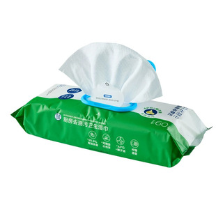 盒马代购厨房湿巾60片抽取式无纺布灶台烟机去油污200mm*270mm