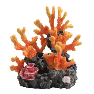 大鱼缸假珊瑚水族箱造景仿真装饰小摆件套餐海底珊瑚礁石树脂全套
