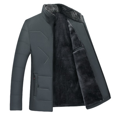 中年加绒加厚休闲棉衣