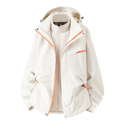 三合一冲锋衣男女秋冬款可拆卸两件套防水防风户外徒步登山服外套