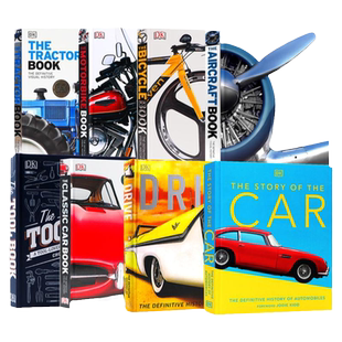 DK英文原版飞机汽车拖拉机图解百科视觉历史图解图鉴 The Aircraft /Motorbike /Car/Bicycle/Tractor Book DK 精装大开本百科全书
