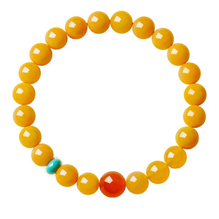 宫里上新黄玉手串女缅黄天然黄色玉石手链新中式生日本命年礼物