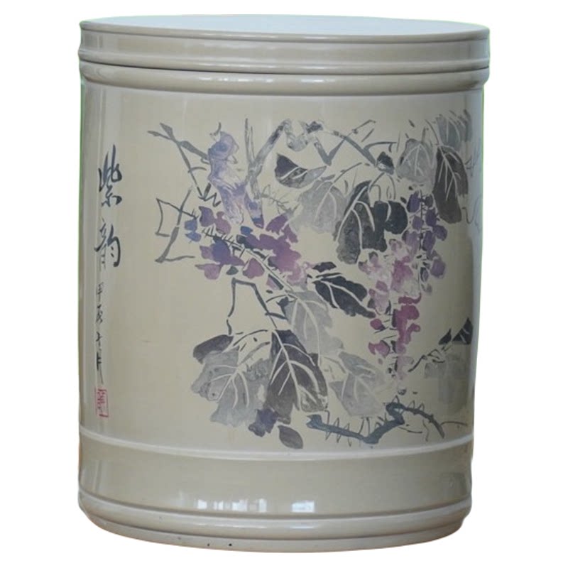 建水紫陶普洱茶饼存茶罐