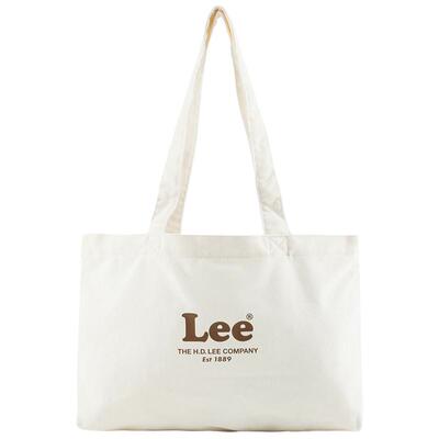 Lee韩国设计灯芯绒Logo印花设计男女同款手提单肩包潮流LUA01047