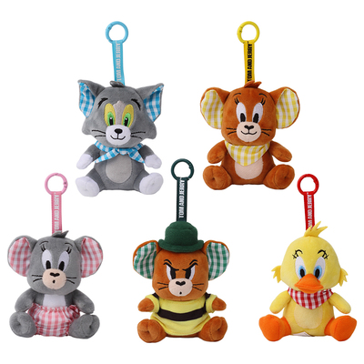 HUGKIS猫和老鼠格仔系列毛绒挂件