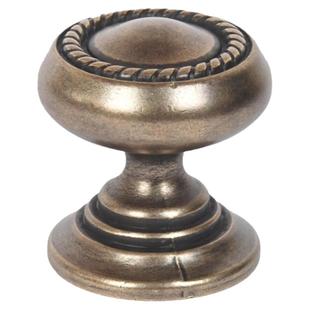 古青铜振动柜门拉手橱柜抽屉明青古典锌合金明装五金圆头单孔把手