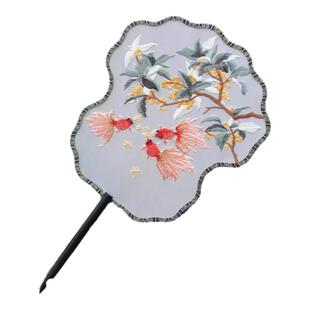 荷塘月韵 手工团扇 舞蹈扇相思谣古风绣花团扇中国风拍照 飞仙型