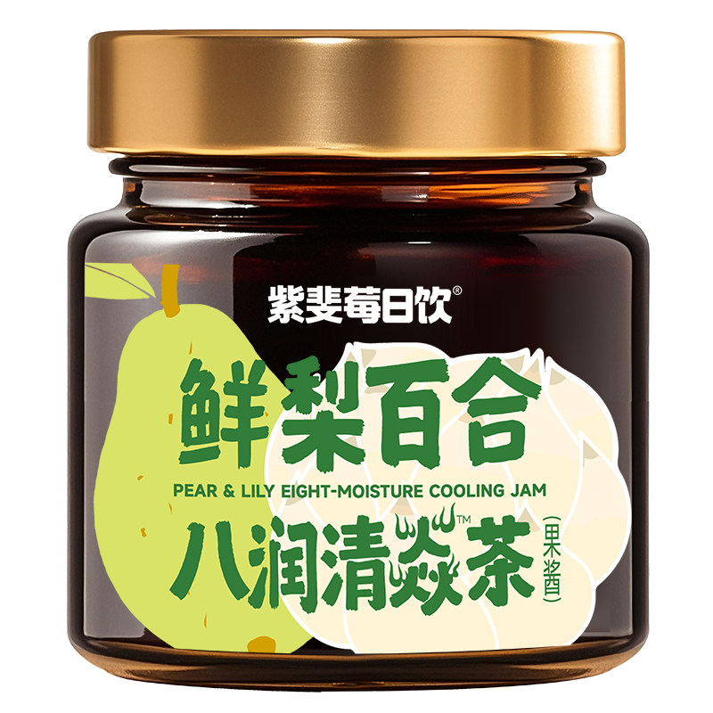 [10.17到期]紫斐 鲜梨百合枇杷酱 罗汉果清润茶酱 梨膏170g/罐