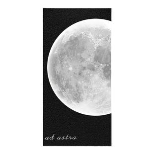 黑白月球玄关装饰画入门走廊尽头过道壁画现代简约入户正对门挂画