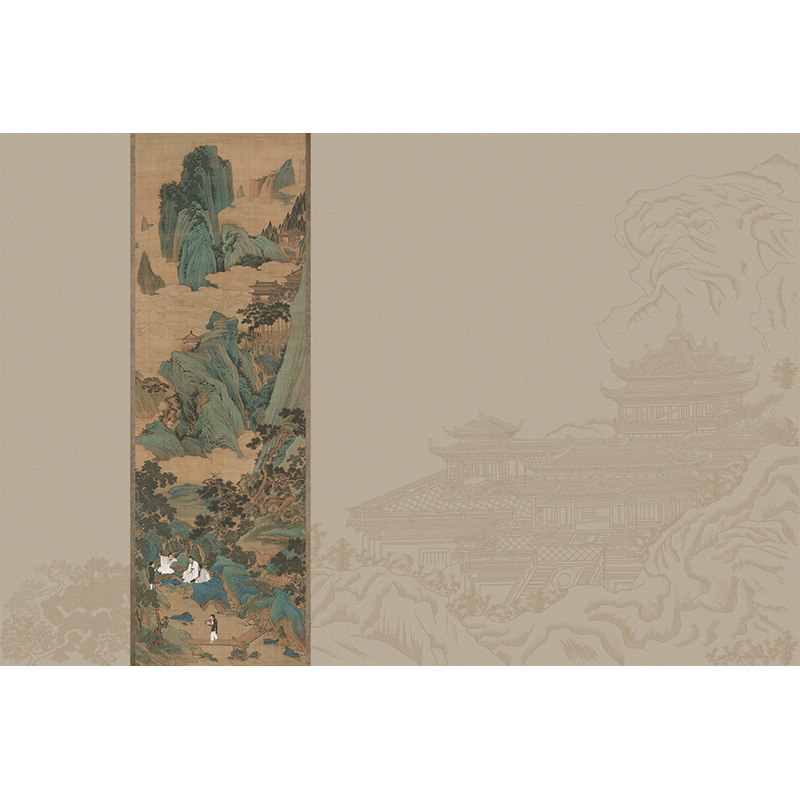 宋式美学定制壁画环保背景墙