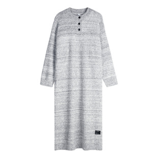 轩靓半边绒睡裙女秋冬加绒加厚保暖珊瑚绒睡衣家居服连衣裙超长款