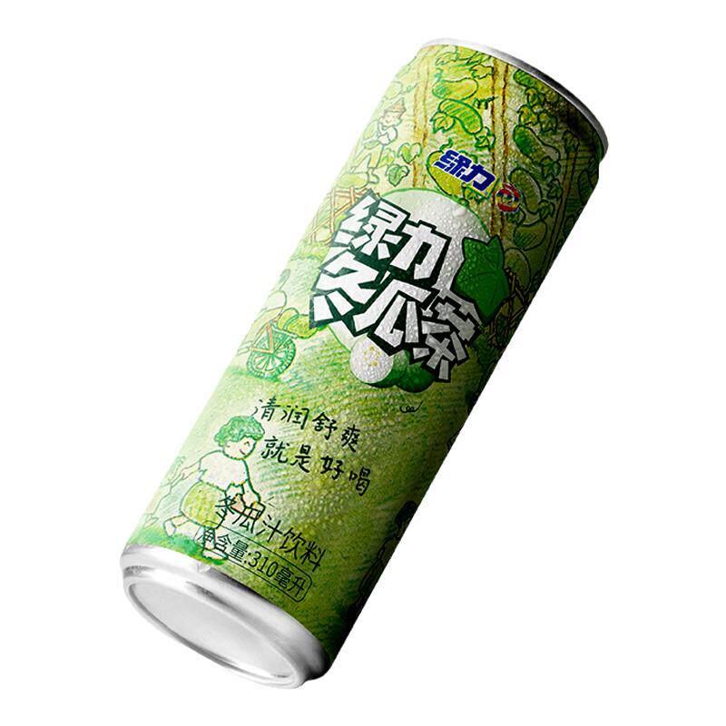 绿力冬瓜茶冬瓜汁饮料310ml*12罐装(纤细版)整箱装国产饮品好喝