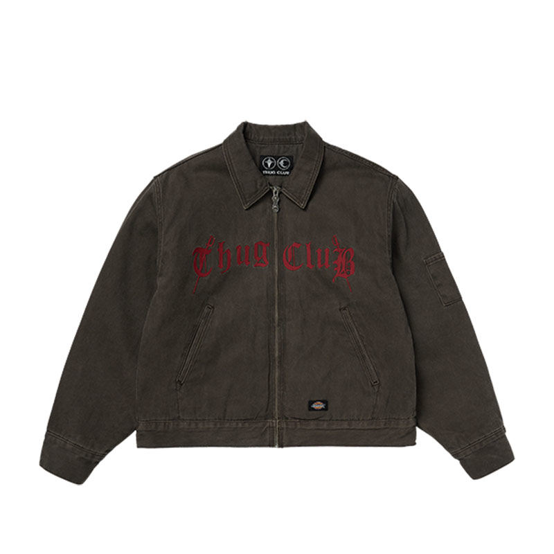 THUG CLUB x Dickies 男女新款印花水洗牛仔外套工装夹克休闲外套