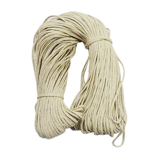 4mm5股米白色麻绳大麻蜡绳扁辫子棉麻绳子缠锅把手包装捆绑不掉毛