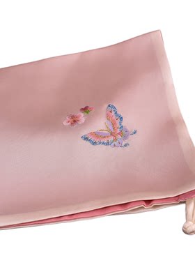 蜀绣桑蚕丝真丝小方巾手工刺绣