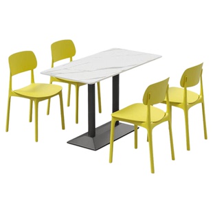 员工餐厅学校食堂桌椅小吃快餐店麻辣烫烧烤餐饮饭堂岩板桌子商用