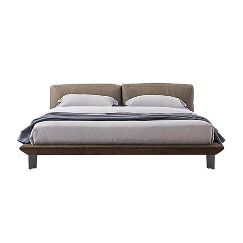 芬纳维亚传承 现代极简全真皮软床意式大平层双人床(Alain艾伦)