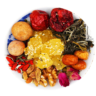 塞上八朵手工八宝茶乌龙蜜桃茉莉龙珠红茶荔枝盖碗茶宁夏特产银川