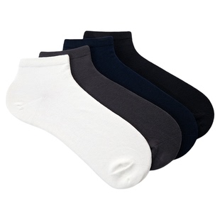 衬衫老罗艾草香油防臭男士短筒袜一双百搭简约纯色袜子240X0K317T