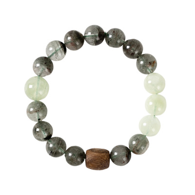 【生机聚财】奇楠沉香葡萄石绿幽灵手串范李李五行缺木贵人手链