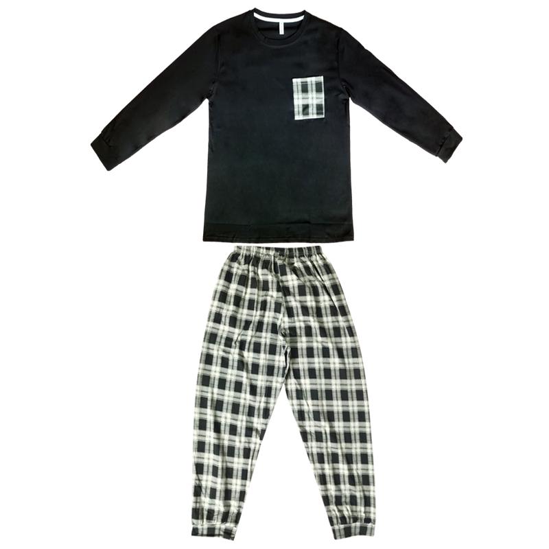 啄木鸟睡衣男士春秋款纯棉长袖秋睡衣/家居服套装
