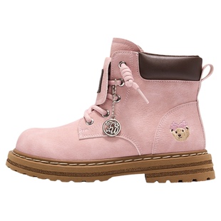 TeenieWeenie小熊童鞋儿童靴子女童短靴加绒皮靴中筒马丁男大黄靴