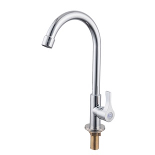 全铜单冷厨房水龙头单冷不锈钢洗菜盆水槽龙头万向旋转入墙水龙头