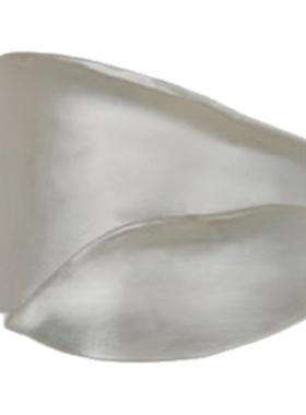 小池不识月折叶重叠纯银开口戒指