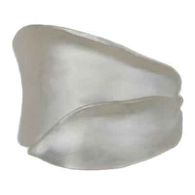 小池不识月折叶重叠纯银开口戒指