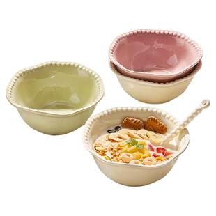 高颜值陶瓷酸奶碗甜品碗家用早餐碗个人专用燕麦片碗水果沙拉碗