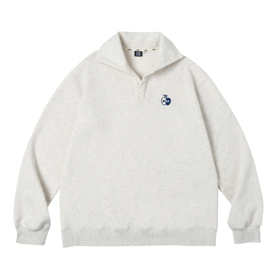 美好商店刺绣翻领polo卫衣加绒