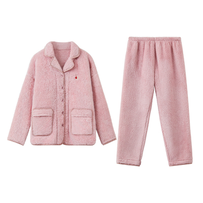 红豆居家抗静电家居服珊瑚绒冬季