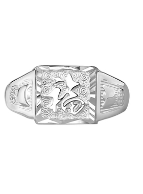 男士足银戒指送爸爸送长辈推荐