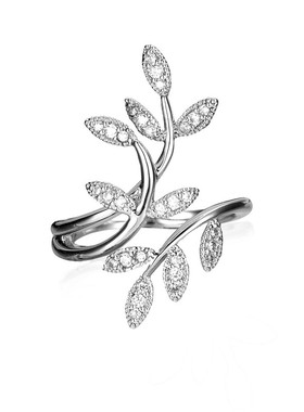 轻奢橄榄枝冷淡风戒指环景甜同款