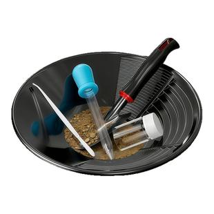 淘金盆手摇淘金盘淘金沙工具专用洗金盆初学者大号便携三沟摇金盆