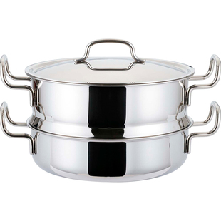 现货DEARYOU日本进口宫崎制作所蒸锅GEO锅不锈钢双层蒸锅煮锅一体