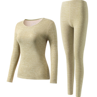 南极人青少年秋衣秋裤女款初高中学生厚绒德女士保暖内衣套装冬季