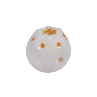 精工猛犸牙雕刻六角星隔珠描金顶珠背云星月金刚菩提手串DIY配饰