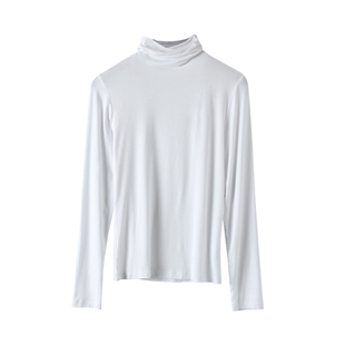 莫代尔高领打底衫女内搭2025新款春秋冬磨毛加厚堆堆领高级感上衣