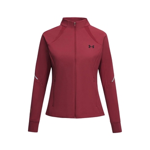 马年新春款安德玛春季新款女士休闲运动修身红色夹克6014318-625