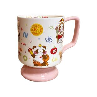 成都博物馆 古希腊罗马熊猫陶瓷马克杯 博物馆文创礼物高颜值水杯