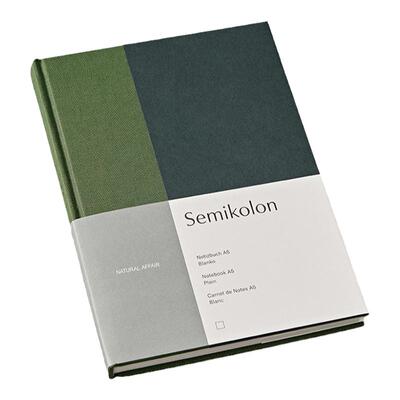 semikolonA5亚麻布面笔记本简约