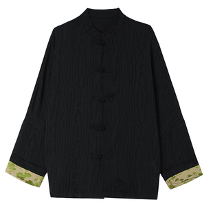 PAPERLLL辛间休闲宽松新中式外套女2025春秋质感复古盘扣衬衫上衣