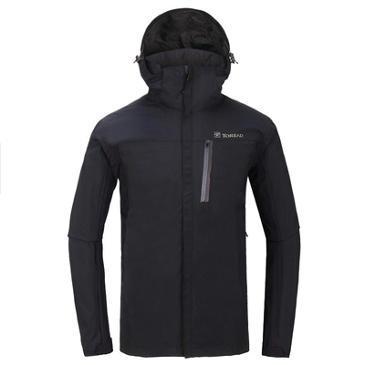 探路者男款防暴风雨三合一冲锋衣