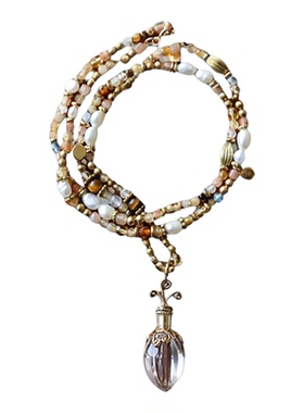 DUCO晶石花瓶串珠项链