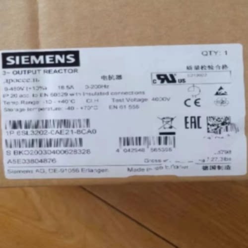 议价6SL3202-0AE21-8CA0西门子G120出线电抗器原装6SL32020AE218C